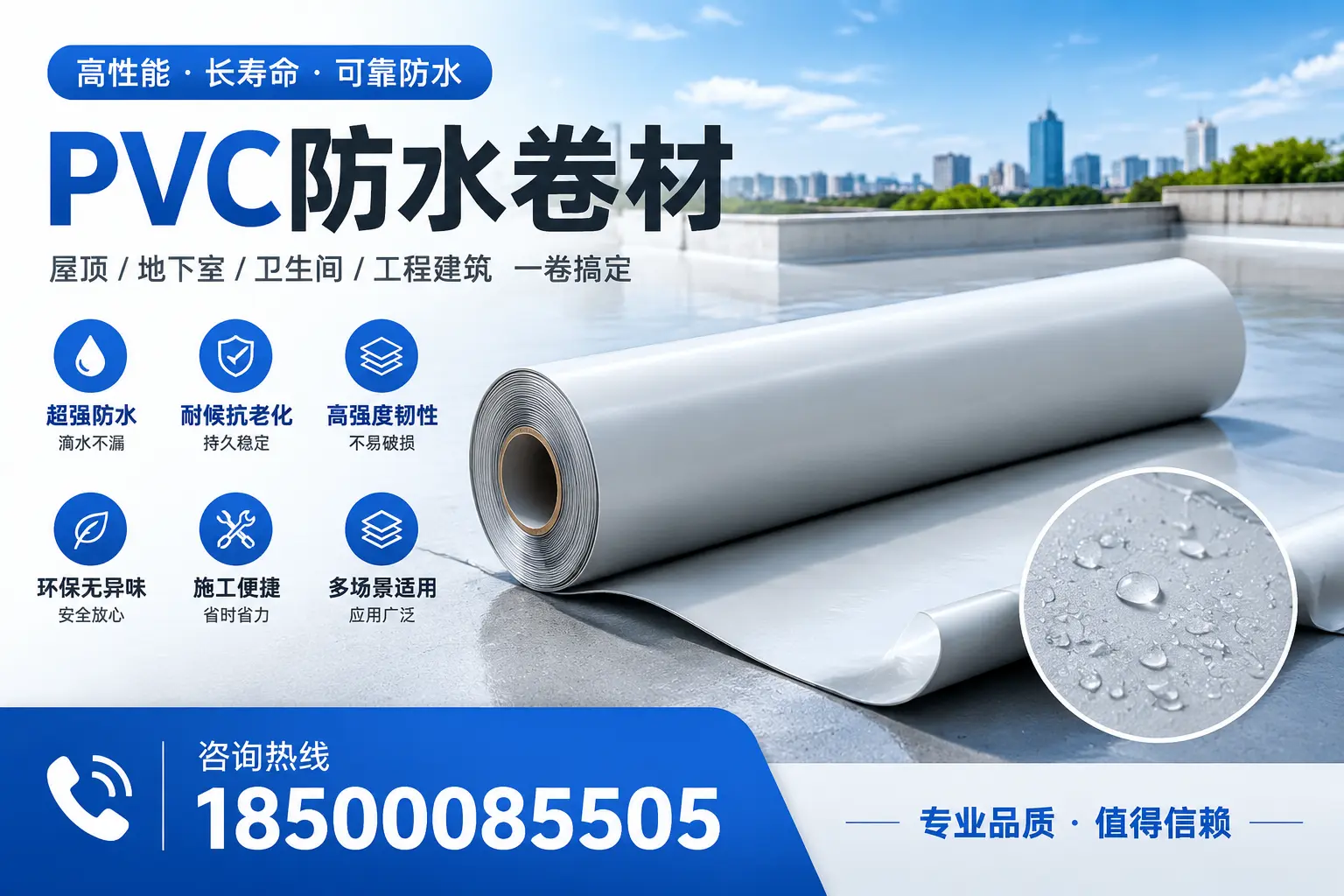 PVC防水卷材的防水效果评测,适合塔城的科学依据